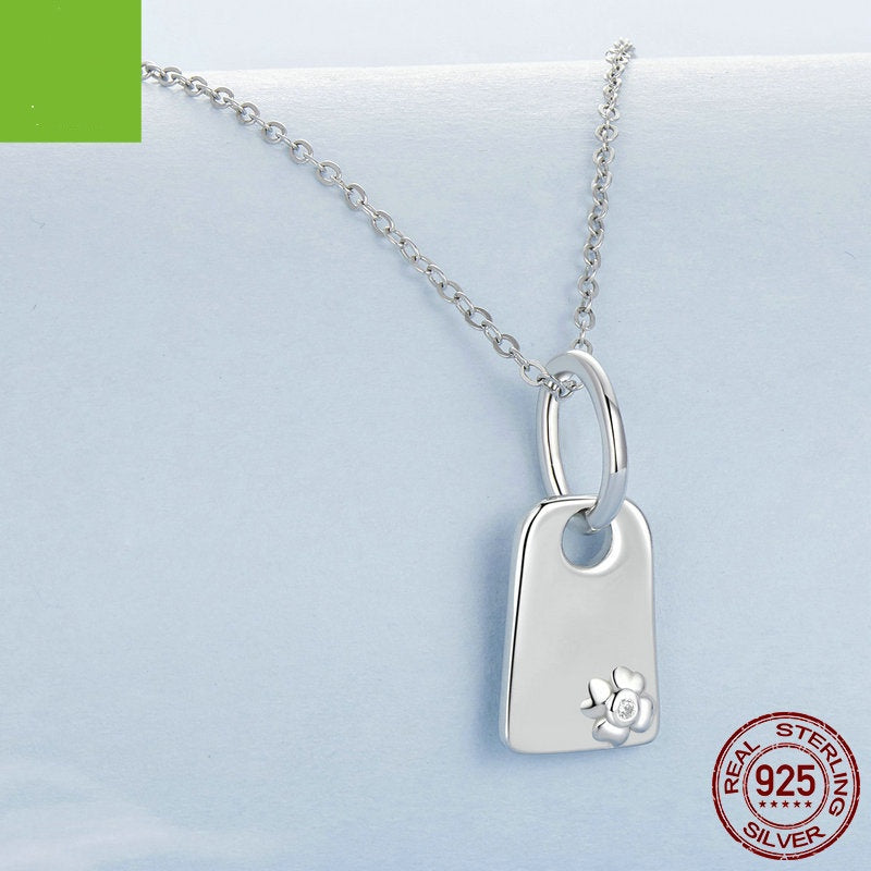 925 Silver Simple Brand Engraved DIY Pendant