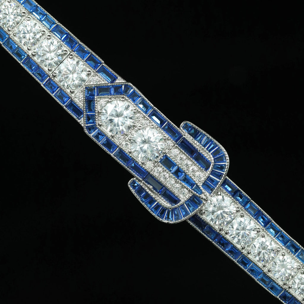 High-carbon Drill 925 Gold-plated Bracelet