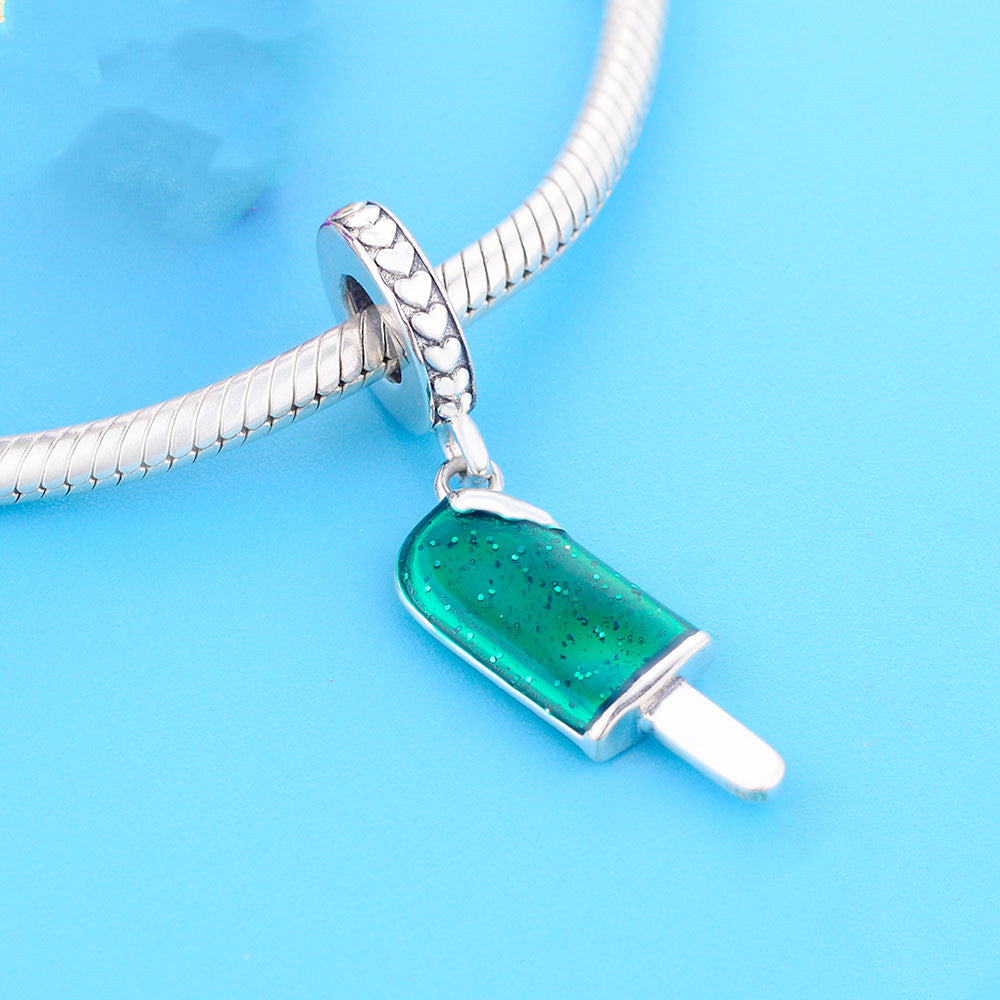 925 Sterling Silver Popsicle Pendant Bead Bracelet