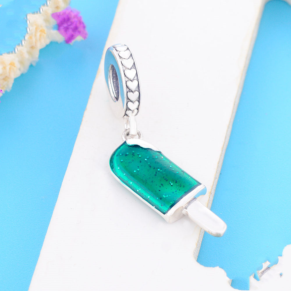 925 Sterling Silver Popsicle Pendant Bead Bracelet