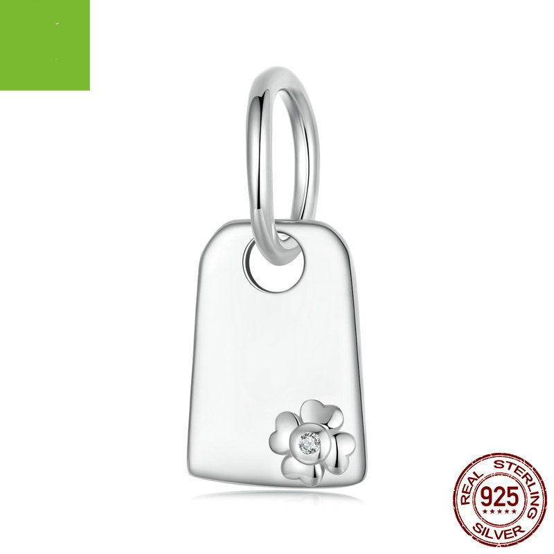 925 Silver Simple Brand Engraved DIY Pendant