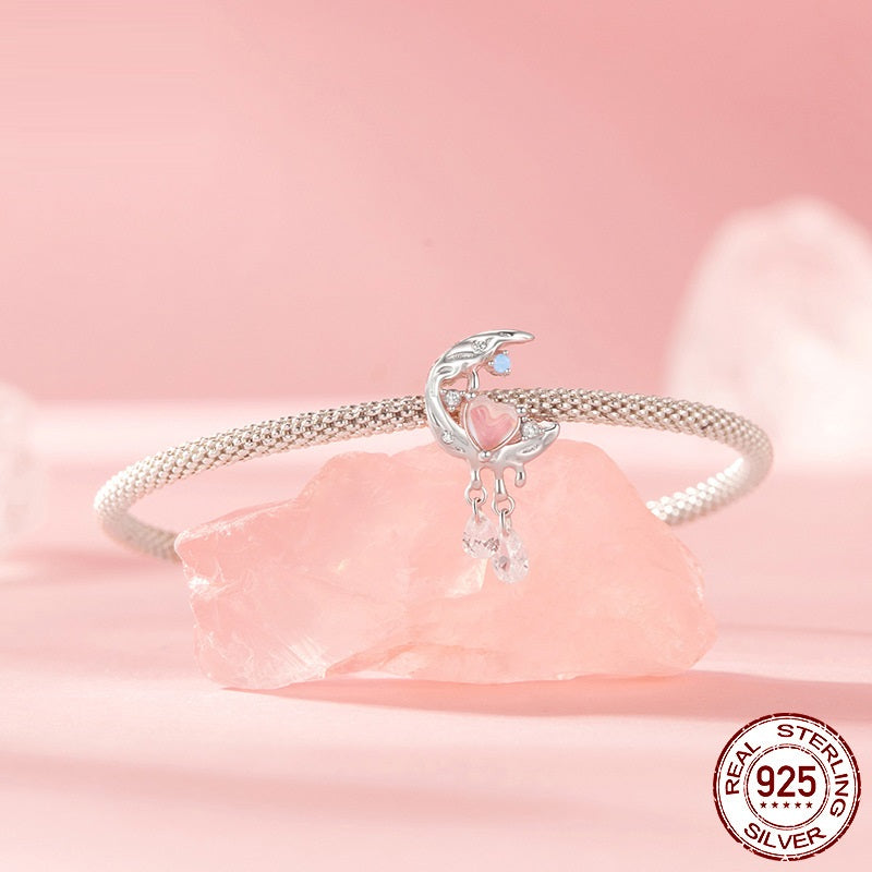 Moonlight Beaded Diy Bracelet 925 Silver Bead Ornament Accessories