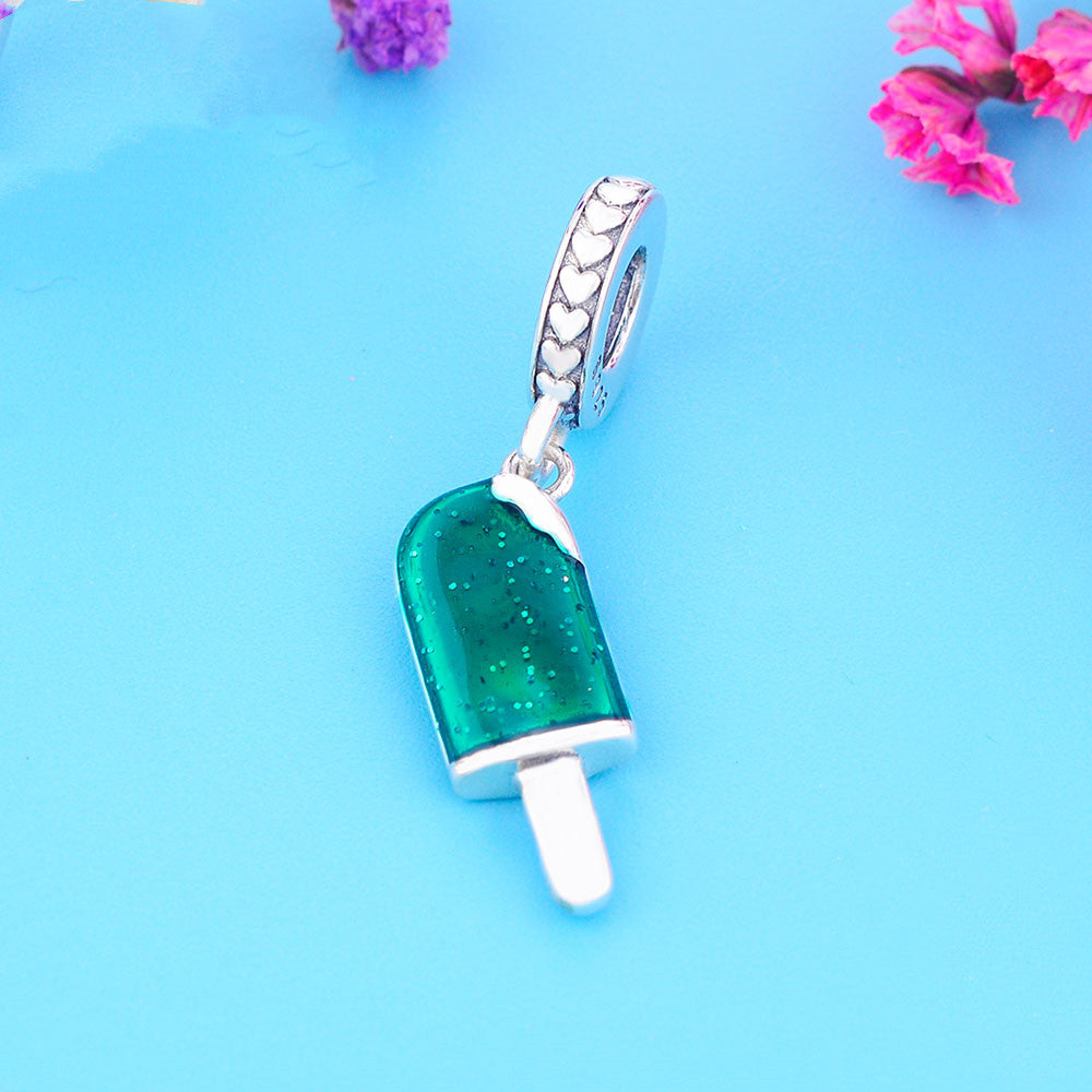 925 Sterling Silver Popsicle Pendant Bead Bracelet