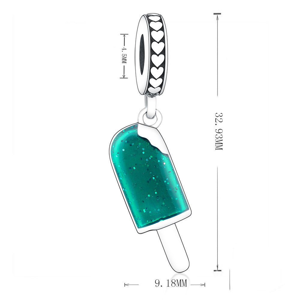 925 Sterling Silver Popsicle Pendant Bead Bracelet