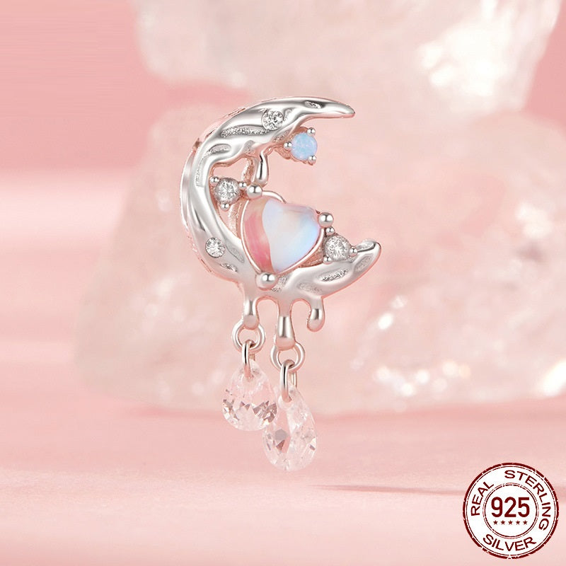 Moonlight Beaded Diy Bracelet 925 Silver Bead Ornament Accessories